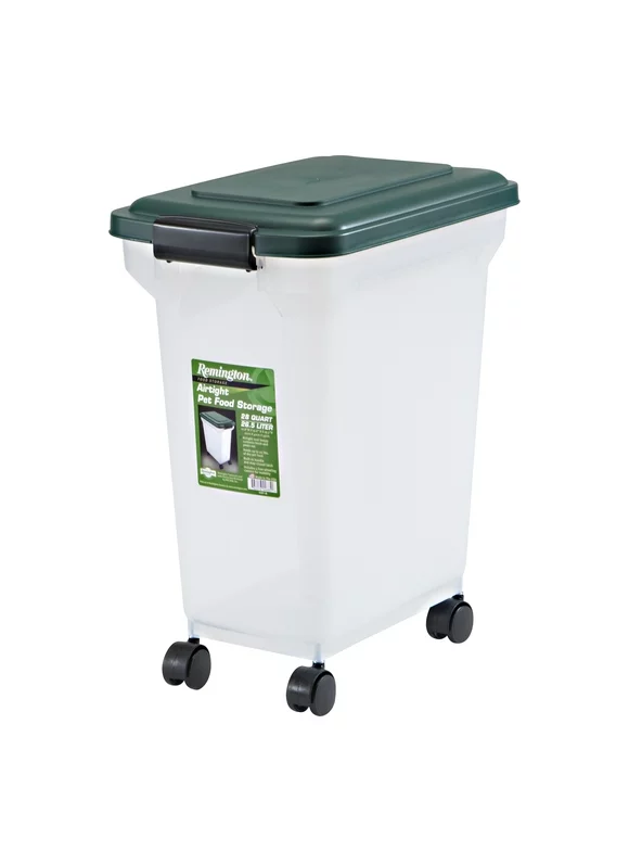 Remington® 22lb Airtight Dog Food Container with Wheels, Green