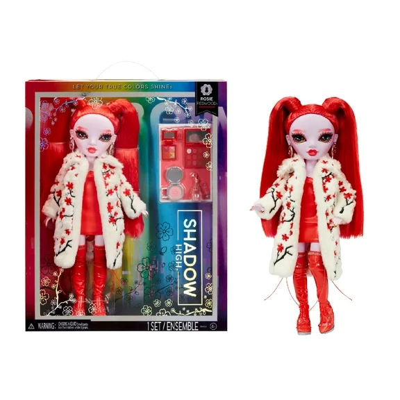 Rainbow High Shadow High Rosie, Red Fashion Doll, Collectible Outfit & 10  Play Accessories Kids Gift 4-12