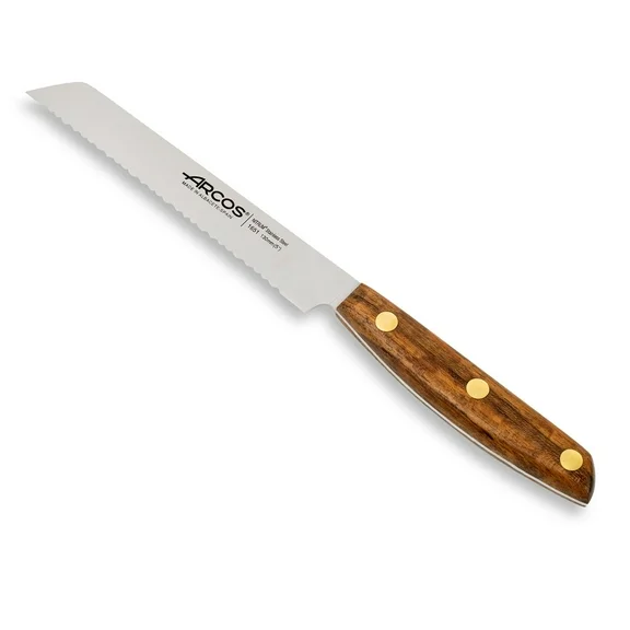 ARCOS Tomato Knife 5 Inch Stainless Steel. Kitchen Knife for Vegetables. Ovengkol Wood Handle
