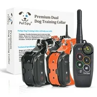 PetSpy M686B Trainer Shock Collar for 2 Dogs with Vibra and Beep, Fully Waterproof Remote Training E-Collars