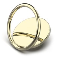 Aktudy 360 Rotation Strong Adhesive Mobile Phone Ring Finger Holder (Round Gold)