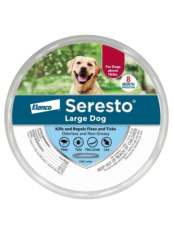 Seresto for Large Dogs 8-Month Flea and Tick Prevention Collar