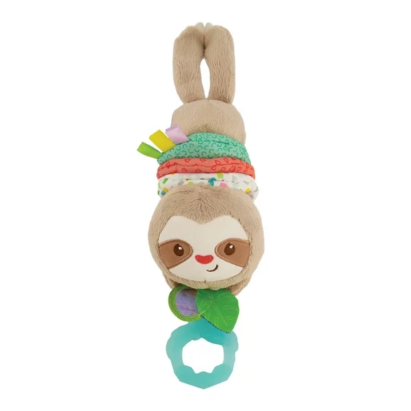 Infantino Music & Motion Pulldown Sloth, Hanging-Style Plush Toy, 6-12 Months