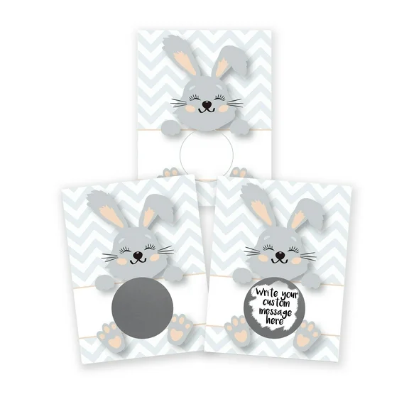 My Scratch Offs Make Your Own DIY Scratch Off ScratchNotes 20 Pack 3x4 Note Cards & Stickers Teacher Rewards Happy Easter Bunny Design