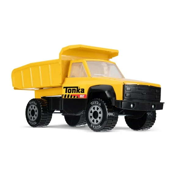 Tonka Steel Classics, Commemorative Quarry Dump Truck– Made with Steel & Sturdy Plastic, yellow friction powered, Boys and Girls, toddlers ages 3 . Construction truck, Great gift for Kids.