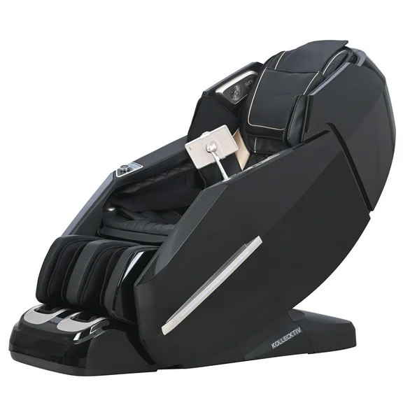 KOLLECKTIV Massage Chair 4D Zero Gravity Full Body Shiatsu Stretching 59" SL Track, AI Voice, Health Detect, Black