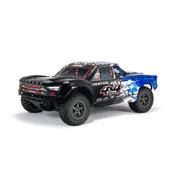 ARRMA RC Truck 1/10 SENTON 4X4 V3 3S BLX Brushless Short Course Truck RTR Battery and Charger not Included Blue ARA4303V3T1 Trucks Electric RTR 1/10 Off-Road