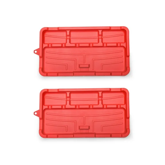 WeatherTech ToolTray - Flexible Tool Tray Organizer and Storage for Screws, Nuts, Bolt Organizer- Non-Magnetic, Set of 2 (Red)
