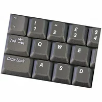 HQRP UK / USA Laminated QWERTY Keyboard Stickers for All PC & Laptops with White Lettering on Black Background