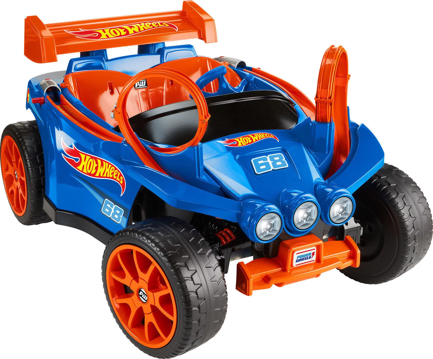 Power Wheels Hot Wheels Racer Battery-Powered Ride-on, 12 V, Max Speed: 5 mph