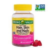 Spring Valley Vegetarian Biotin Hair, Skin, and Nails Gummies, 60 Ct