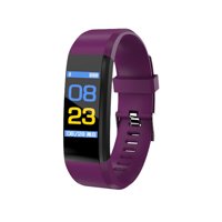 moobody 0.96-inch Touchscreen Smart Bracelet Sports Watch Waterproof Support Movement Track Heart Rate Blood Oxygen Monitor Information Push Purple