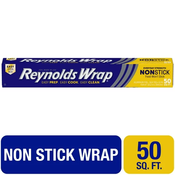 Reynolds Wrap Everyday Strength Non-Stick Aluminum Foil, 50 Square Feet