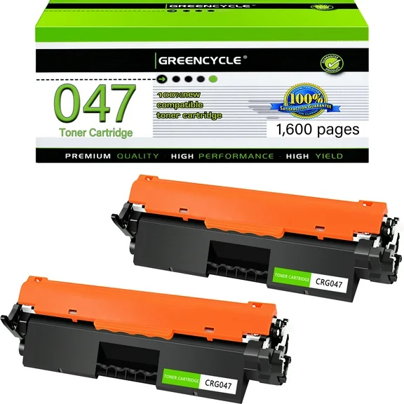 greencycle CRG047 Toner Cartridge Replacement Compatible for CANON 047 Black Toner Cartridge imageCLASS MF113W LBP113W LBP112 MF112 MF110 LBP110 Printer Ink Cartridge (2PCS)