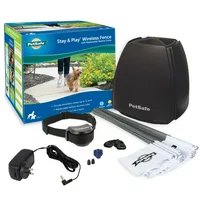 PetSafe Stay & Play Dog and Cat Wireless Fence with Replaceable Battery Collar, Up to 3/4 Acre
