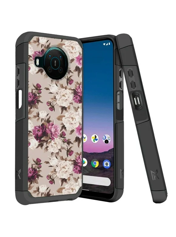 Kaleidio Case For Nokia X100 [Astro Armor] Rugged Slim [Shockproof] Impact Protector Hybrid Cover [Flower Bouquet]