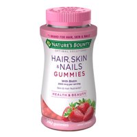 Nature's Bounty Hair Skin and Nails Vitamins With Biotin, Gummies, 140 Ct