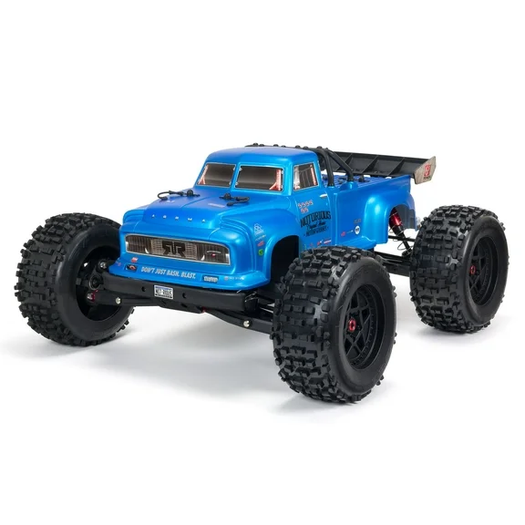 ARRMA 1/8 NOTORIOUS 6S V5 4 Wheel Drive BLX Stunt RC Truck with Spektrum Firma RTR Transmitter and Receiver Included Batteries and Charger Required Blue ARA8611V5T2 Trucks Electric RTR Other
