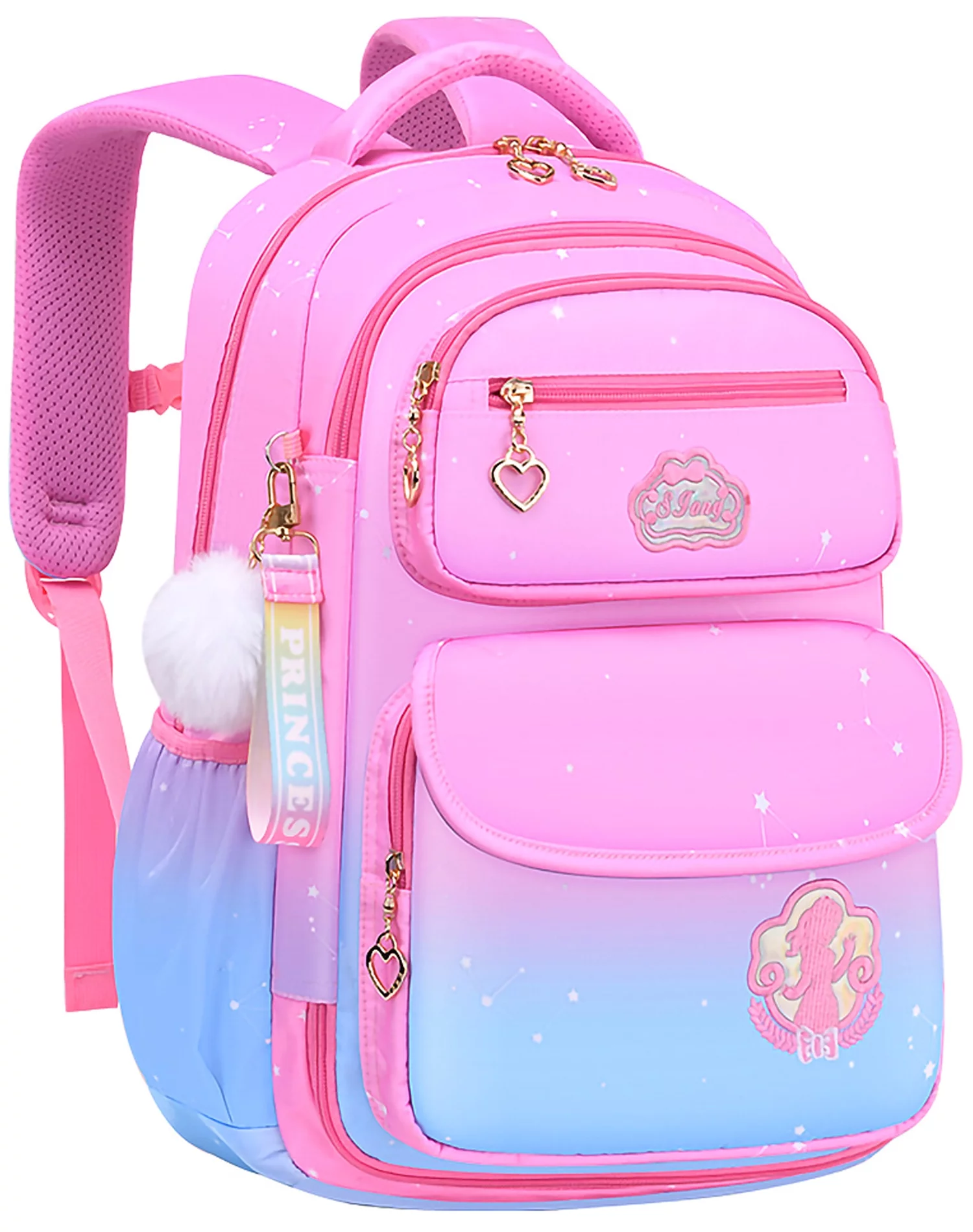 Aursear Pink School Backpacks for Girls, Kids School Bookbag Girls School Bags Gifts