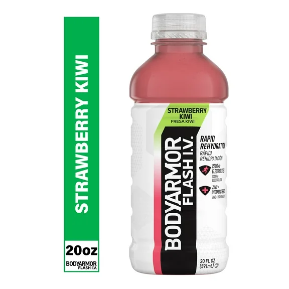BODYARMOR Flash IV Strawberry Kiwi Electrolyte Drink, 20 fl oz Bottle