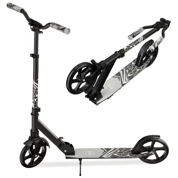 Best Choice Products Kids Height Adjustable Kick Scooter w/ Carrying Strap, Non-Slip Deck, Kickstand - Black