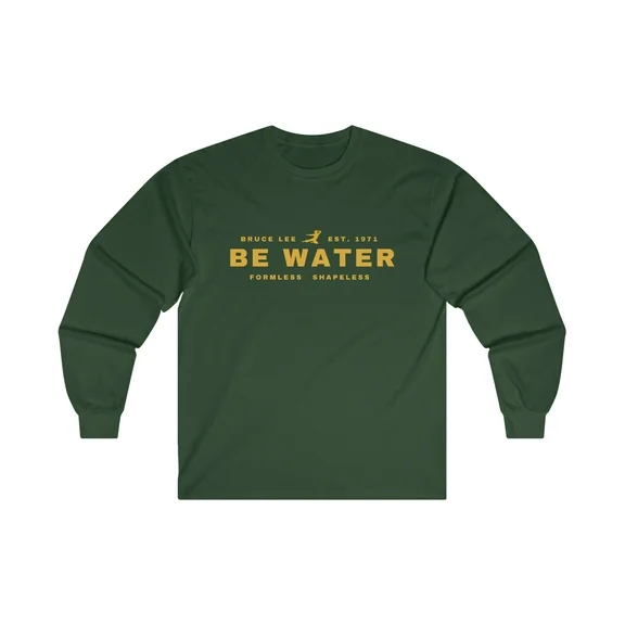 Bruce Lee Be Water Retro Unisex Long Sleeve T-Shirt