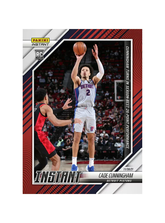 Cade Cunningham Detroit Pistons Fanatics Exclusive Parallel Panini Instant Turns in a Seasons-Best 26-Point Performance