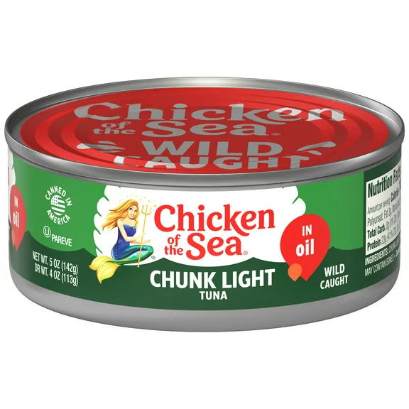 Chicken of the Sea Chunk Light Tuna in Oil, 5 oz Can