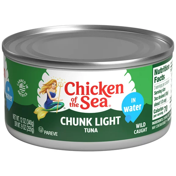 Chicken of the Sea Chunk Light Tuna in Water, 12 oz Can