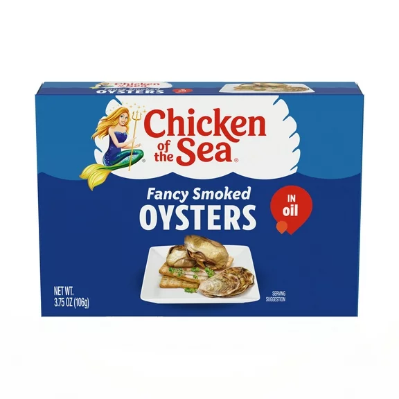 Chicken of the Sea Fancy Smoked Oysters in Oil, 3.75 oz Can