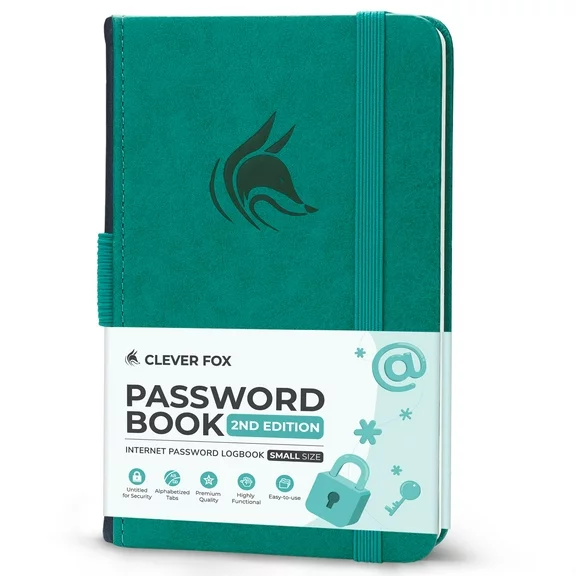 Clever Fox Password Book 2nd Edition Small