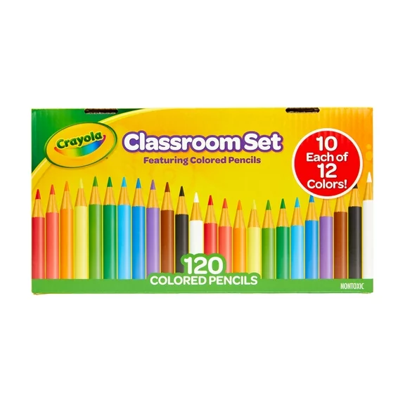 Crayola Classroom Set Colored Pencils, 120 Ct, Teacher Supplies, Teacher Gifts, Beginner Child