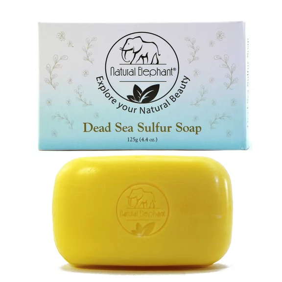 Dead Sea Sulfur Soap 4.4 oz (125 g) by Natural Elephant