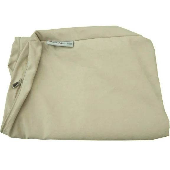 Dogbed4less 35"X20"X4" Size Khaki Microsuede Washable External Replacement Cover Only