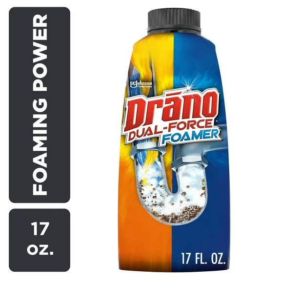 Drano Dual-Force Foamer Drain Clog Remover, 17 oz, 1 Count