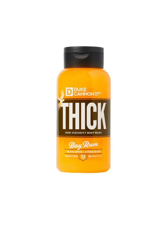 Duke Cannon Thick Body Wash - Bay Rum - Island Spice & Citrus Musk Scent, 17.5 oz, 1 Bottle