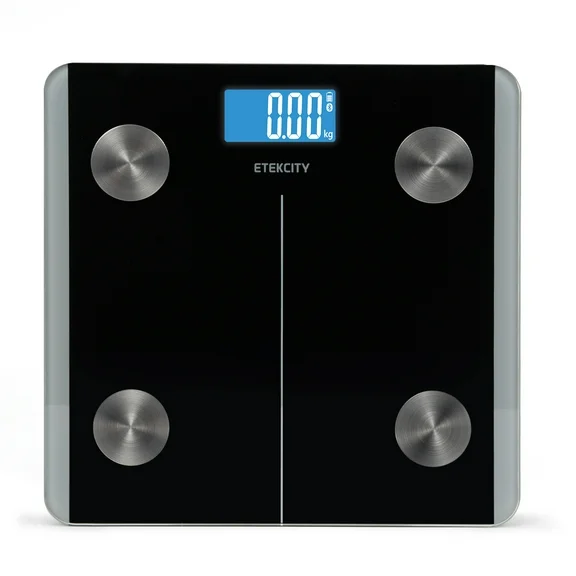 Etekcity ESF93-RBB Black Smart Fitness Scale, Large Platform, LCD Display, Weigh up to 400 lb