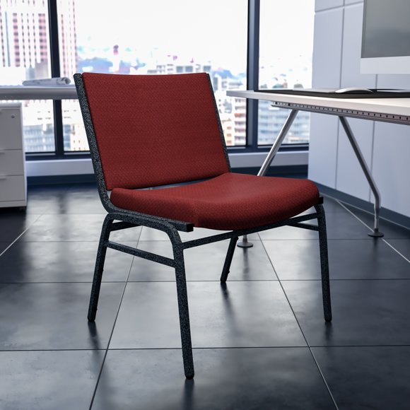 Flash Furniture HERCULES Series Big & Tall 1000 lb. Rated Burgundy Fabric Stack Chair