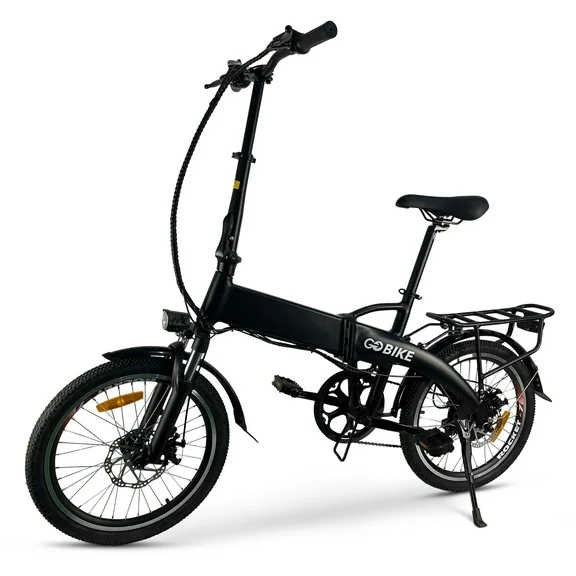 Futuro Foldable Lightweight Electric Bike - 25 Mile Range 48V 350W Motor Electric Ebike for Adults, Shimano 7-Speed Gear Motorized Bicycles, Max Speed 20Mph (Black)