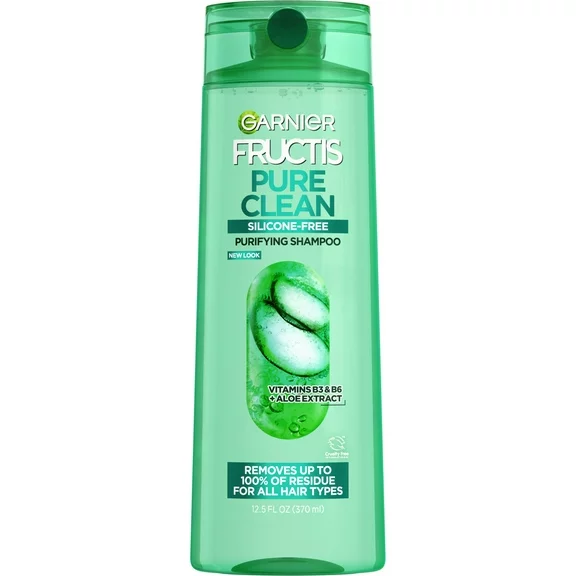 Garnier Fructis Pure Clean Purifying Shampoo with Vitamins B3 & B6, 12.5 fl oz