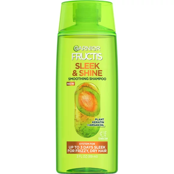 Garnier Fructis Sleek and Shine Fortifying Shampoo for Frizzy, Dry Hair, 3 fl oz