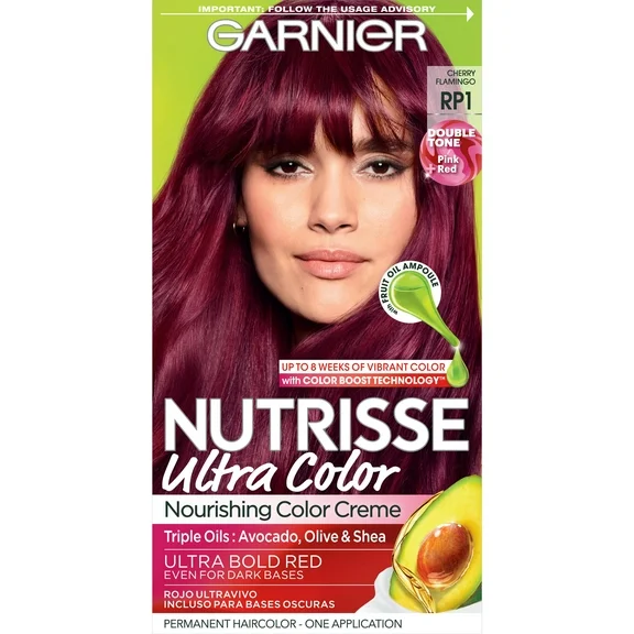 Garnier Nutrisse At Home Hair Coloring Tool Kit, RP1 Cherry Flamingo