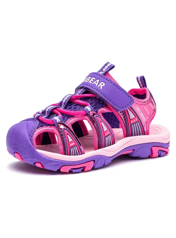 HOBIBEAR Girls Closed Toe Sandals Summer Water Shoes(Toddler/Little Kid)