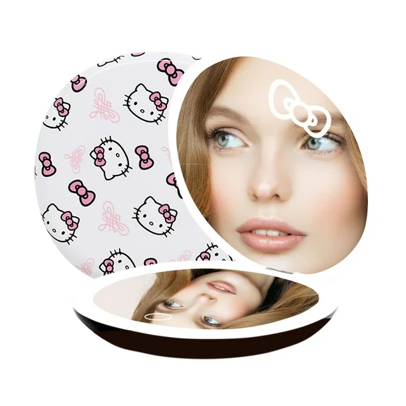 Impressions Vanity Hello Kitty Supercute Signature Magnifying Compact Mirror with Light (White)