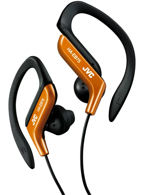JVC HAEB75DN Clip Style Sports Headphones, Powerful Sound with Bass Boost - Orange