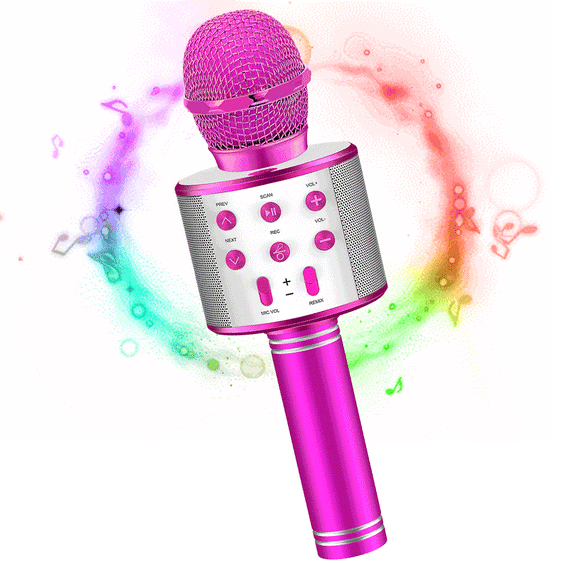 TOYZE ATOPDREAM Karaoke Microphone for Kids, Toys for 3-12 Year Old Girls, Kids Microphone Girls Toys Bluetooth Microphone Birthday Gifts for 3 4 5 6 7 8 Years Old Girls Boys