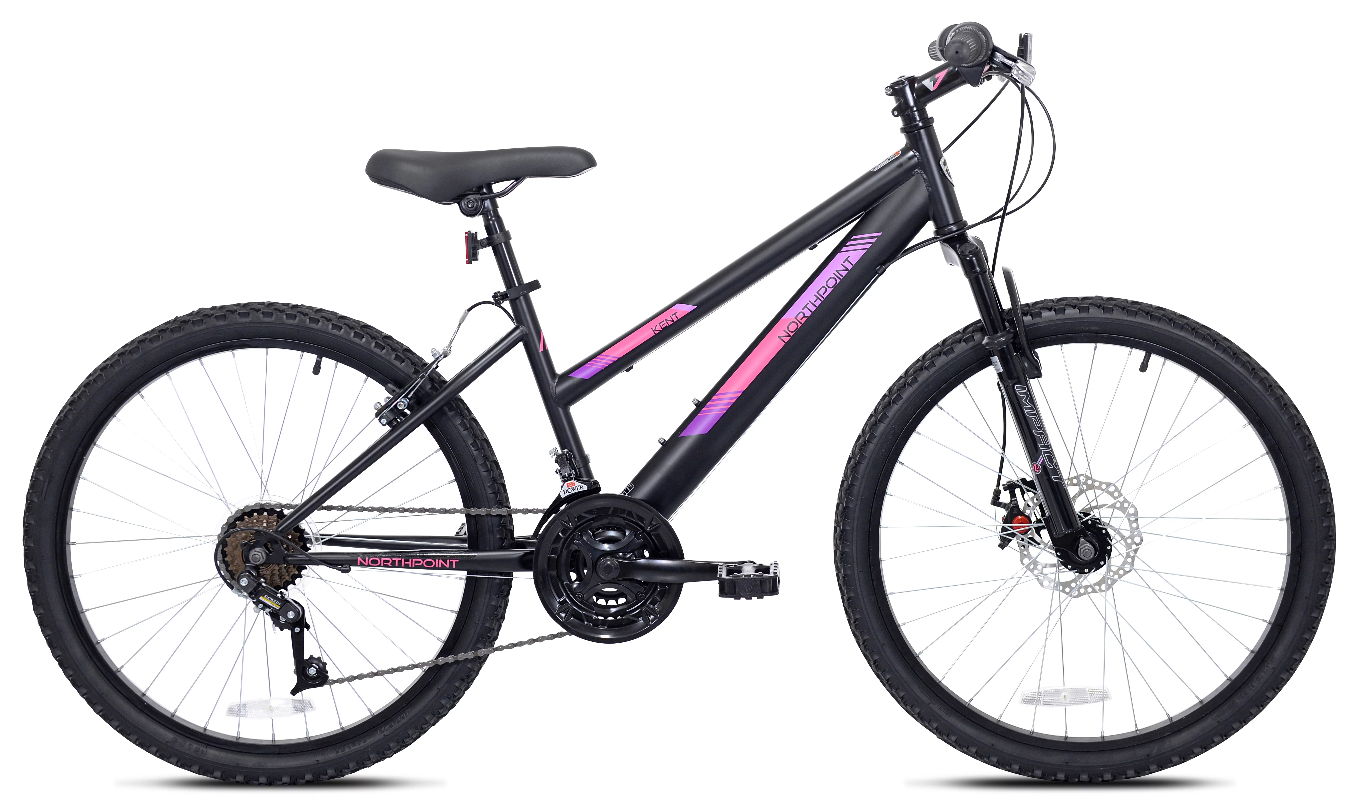 Kent 24" Northpoint Girl's Mountain Bike, Black/Pink/Purple