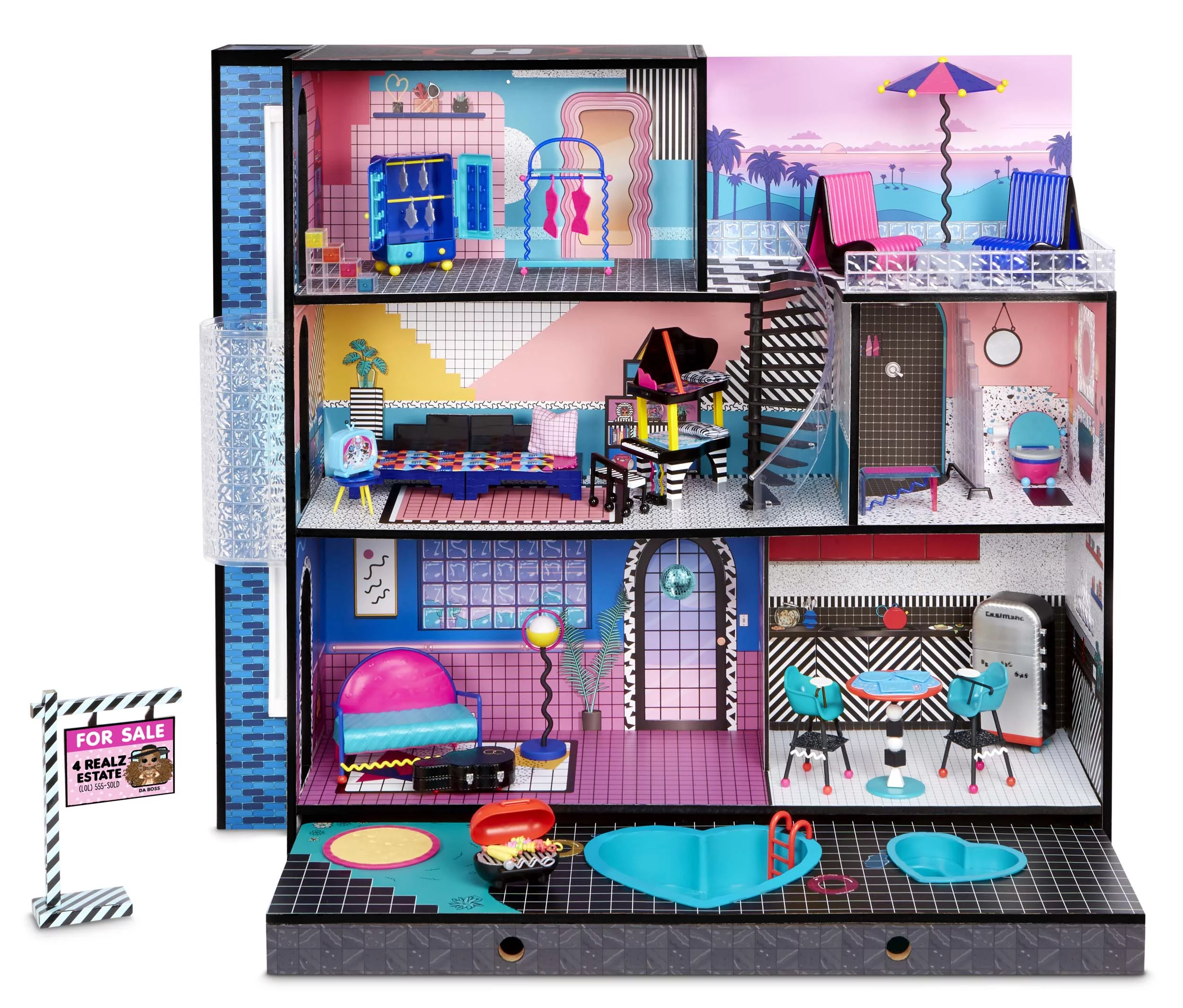 LOL Surprise OMG House Dollhouse With 85+ Surprises Made from Real Wood – Great for Kids Ages 4+