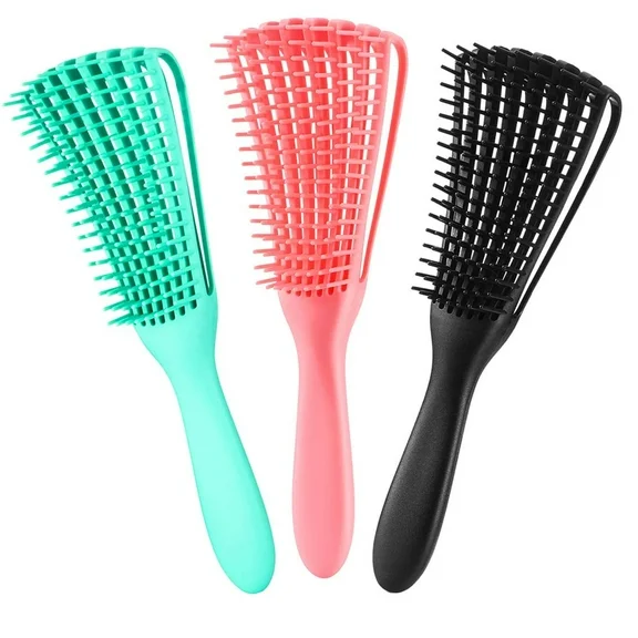 Livhil 3 Pack Hair Detangler Brush for Afro America/African Hair Textured 3a to 4c Kinky Wavy/Curly/Coily/Wet/Dry/Oil/Thick/Long Hair, Detangling Brush for Natural Hair,Detangle Brush