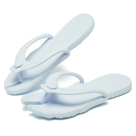Lopsie Summer Women Slippers For Hotel Men's Shower Sandals for Travel Quick Drying Bath Room Slippers Non Slip Beach Shoes Sky(Baby) Blue